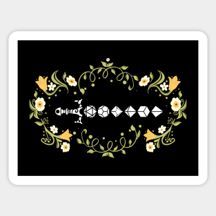 Flowers and Plants Polyhedral Dice Sword Sticker